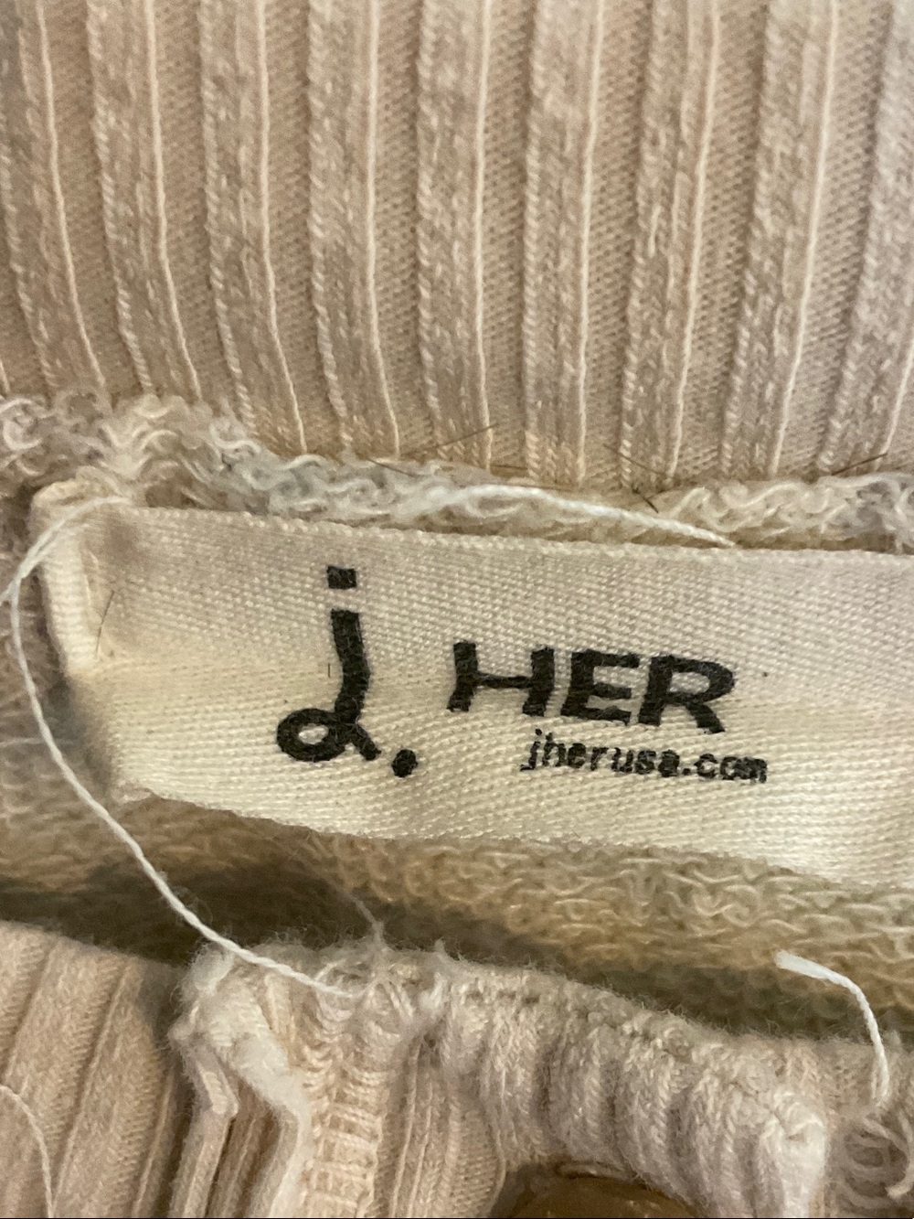 Cream Floral-Accent Henley Sweatshirt with Pink & Lime Details - Picture 2 of 3
